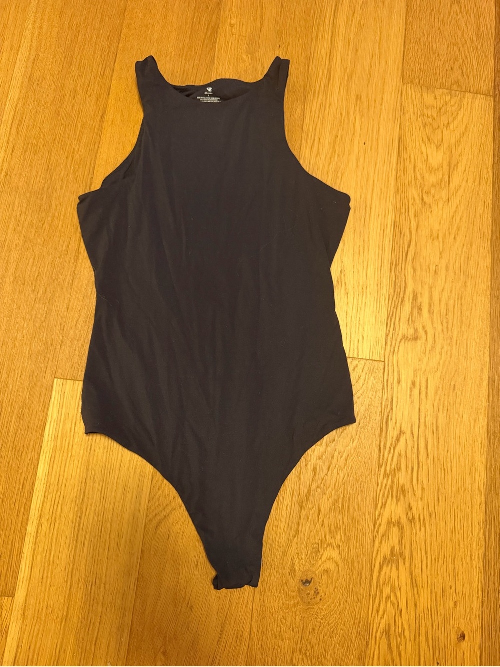 Women's Black Sleeveless High-Neck Bodysuit